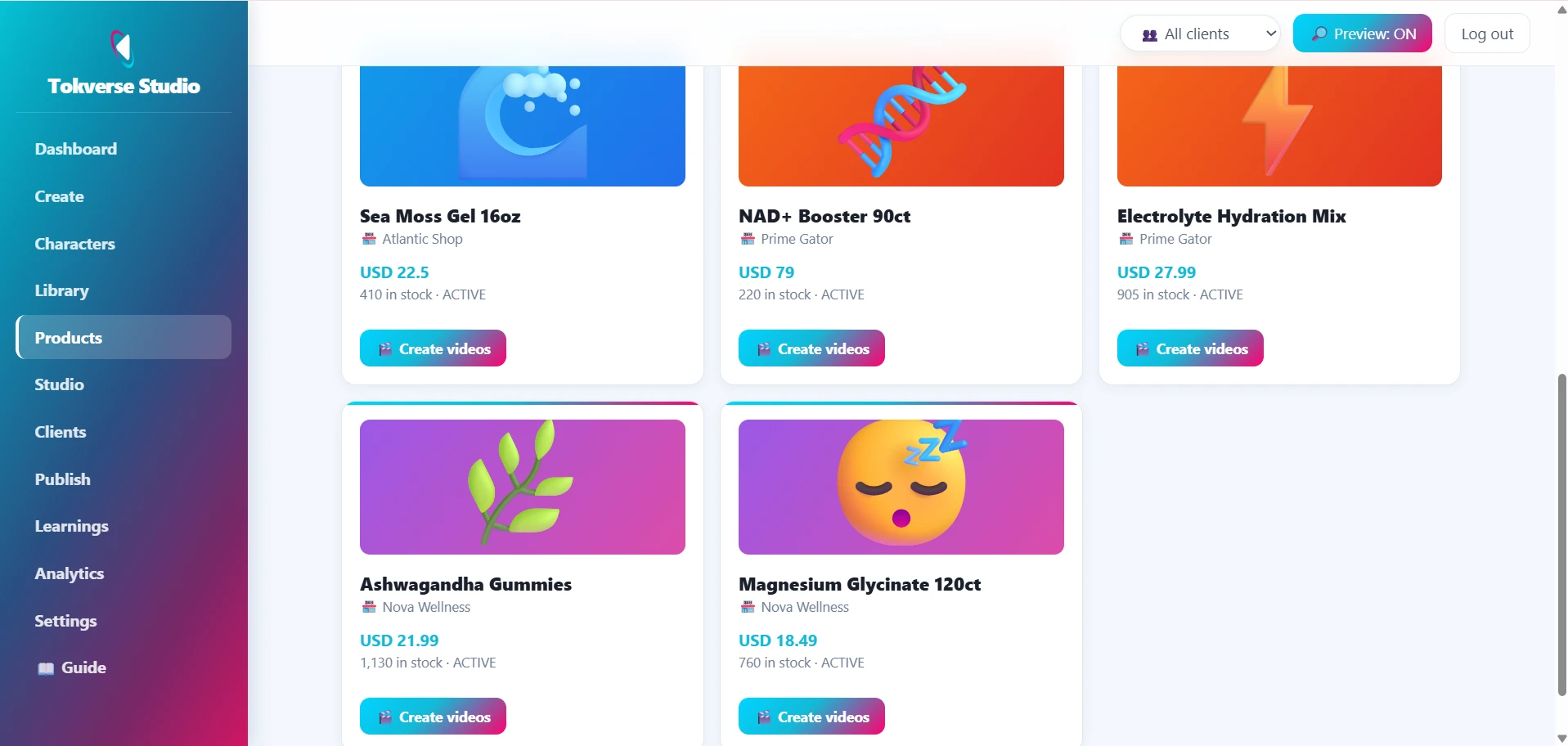 More synced TikTok Shop products